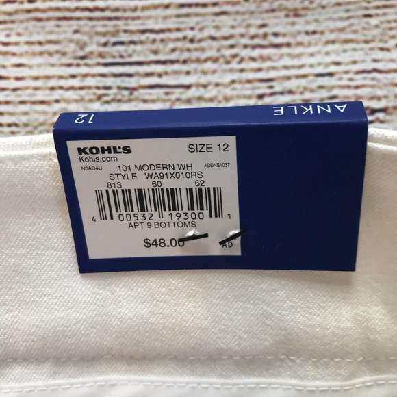 Women’s Apt 9 Torie Straight Leg Ankle Pants-sz 12 - Picture 4 of 12